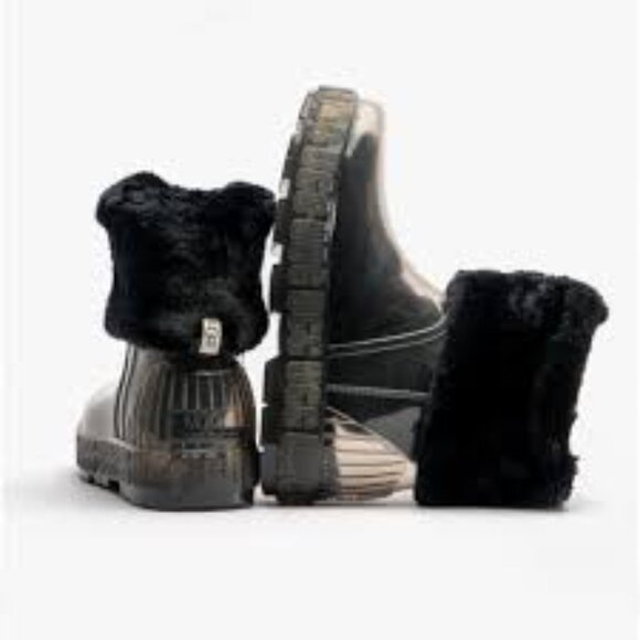 new UGG Clear Rain Boots removable lining sock Branded Platform Drizlita 253 - Picture 3 of 11